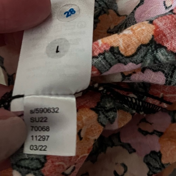 Loft floral top size xs pink orange and green - Picture 5 of 6